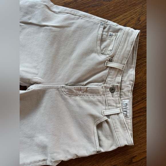 Saige Mid Rise Cropped Wide Leg Jeans in Opal Stone. Size 24 - Picture 3 of 5